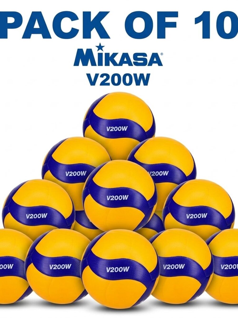 Mikasa V200W Original Volleyball Ball Professional Volleyball Ball pack of 10